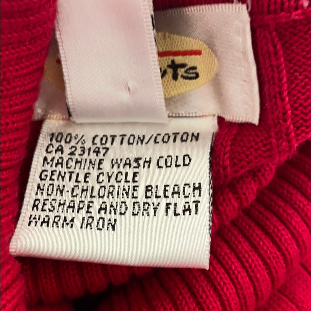 Talbots Red Ribbed Turtle Neck Sweater - image 5